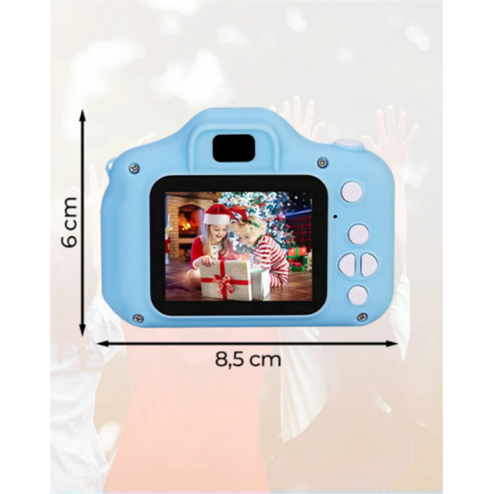 PixyKid™ Kamera Fotoğraf Makinesi (16GB hafıza kartlı) Mavi